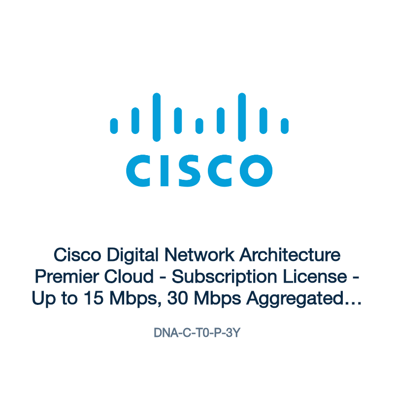 DNA-C-T0-P-3Y: Cisco Digital Network Architecture Premier Cloud