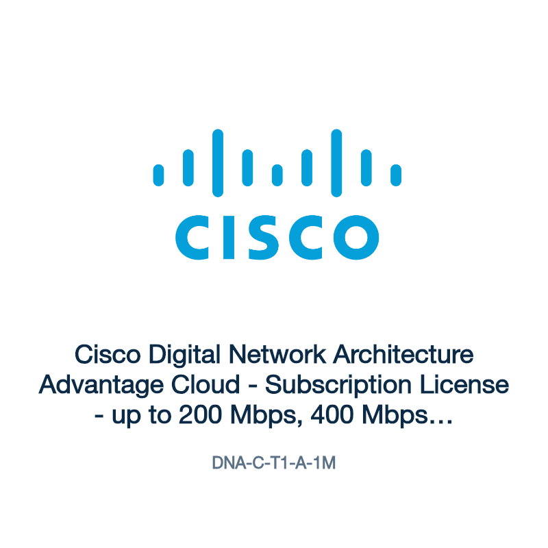 DNA-C-T1-A-1M: Cisco Digital Network Architecture Advantage Cloud
