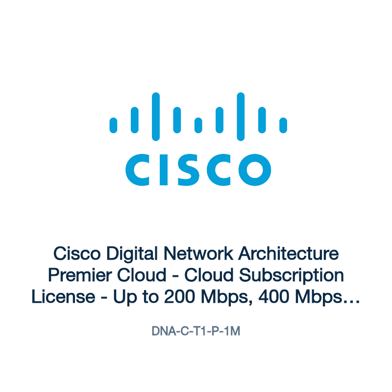 DNA-C-T1-P-1M: Cisco Digital Network Architecture Premier Cloud