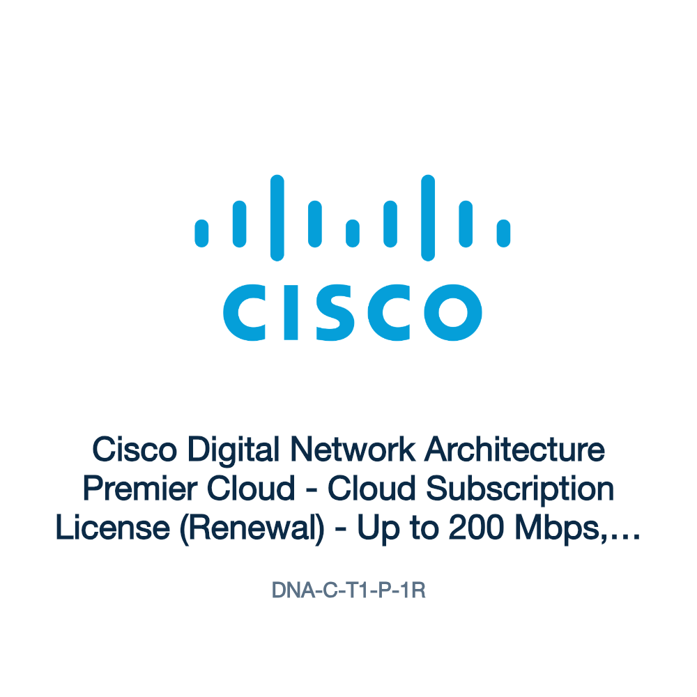 DNA-C-T1-P-1R: Cisco Digital Network Architecture Premier Cloud