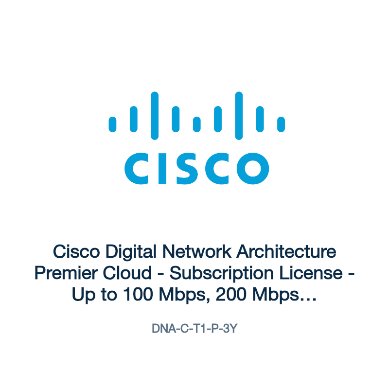 DNA-C-T1-P-3Y: Cisco Digital Network Architecture Premier Cloud