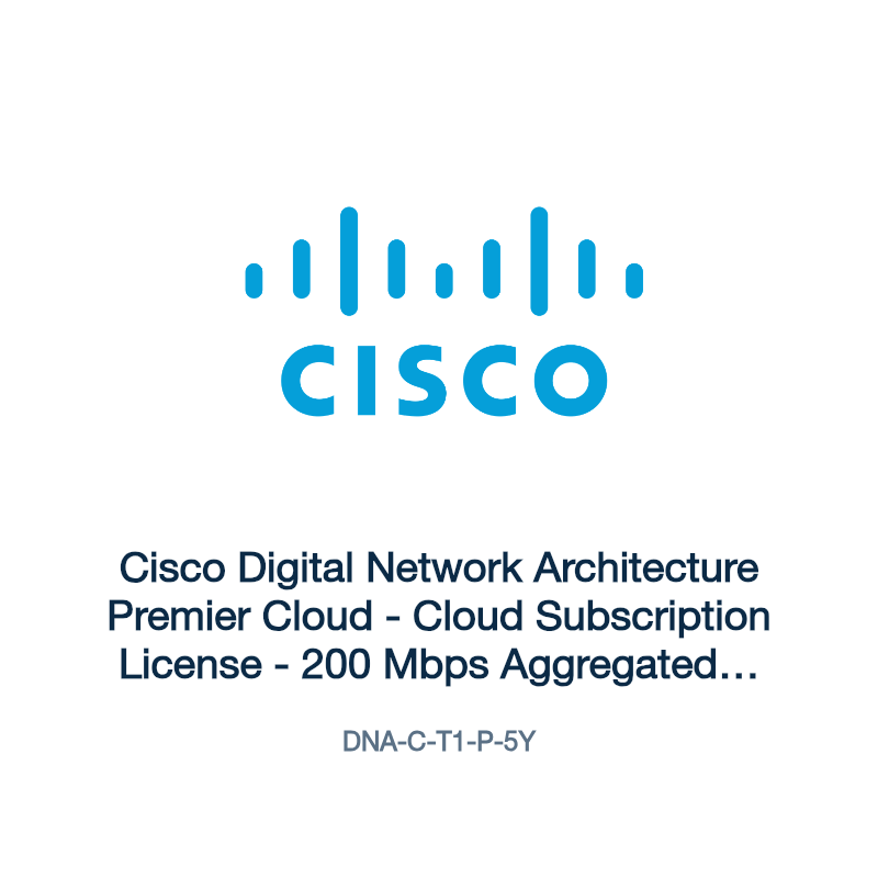 DNA-C-T1-P-5Y: Cisco Digital Network Architecture Premier Cloud
