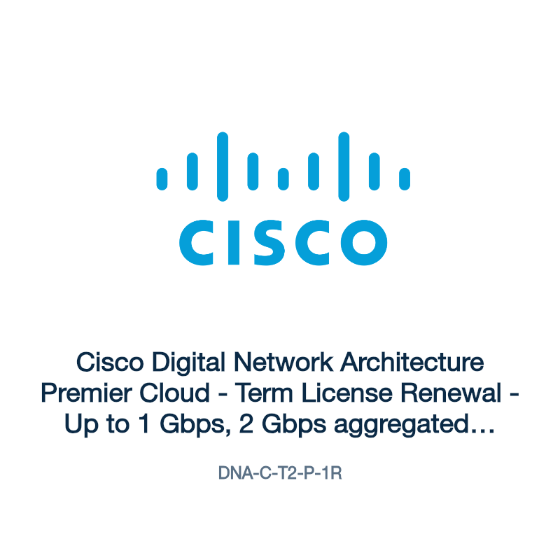 DNA-C-T2-P-1R: Cisco Digital Network Architecture Premier Cloud