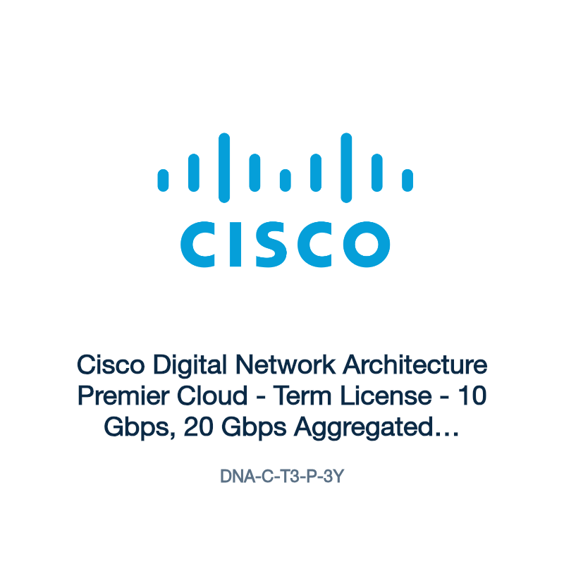 DNA-C-T3-P-3Y: Cisco Digital Network Architecture Premier Cloud