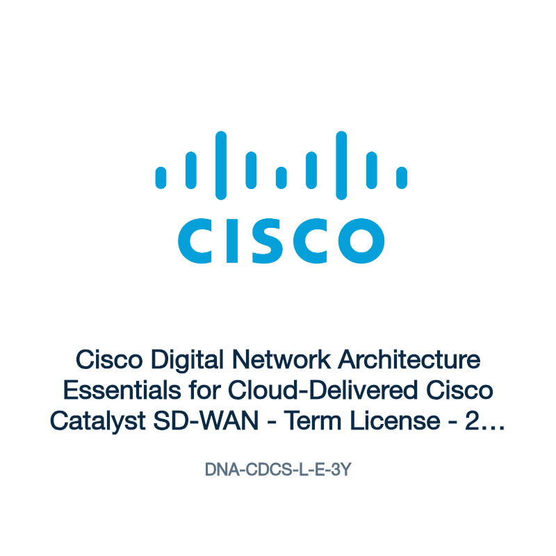 DNA-CDCS-L-E-3Y: Cisco Digital Network Architecture Essentials for Cloud-Delivered