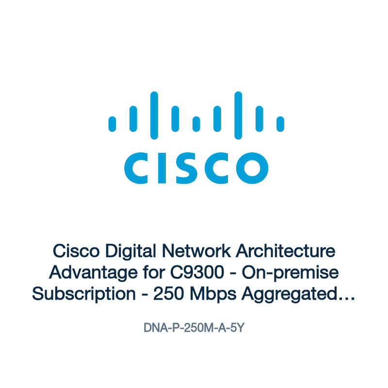DNA-P-250M-A-5Y: Cisco Digital Network Architecture Advantage for C9300