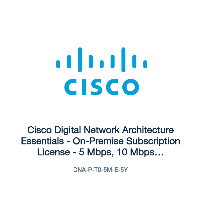 DNA-P-T0-5M-E-5Y: Cisco Digital Network Architecture Essentials