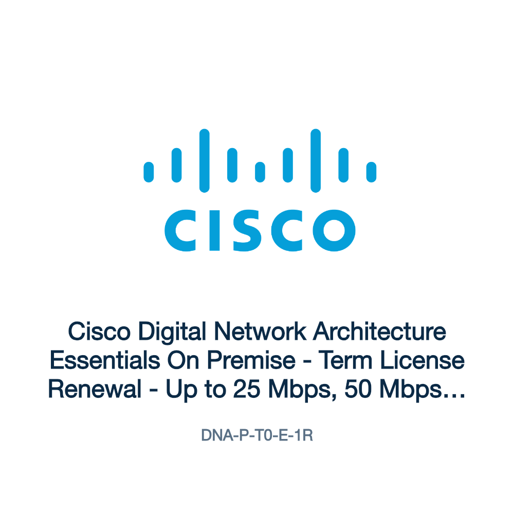 DNA-P-T0-E-1R: Cisco Digital Network Architecture Essentials On Premise