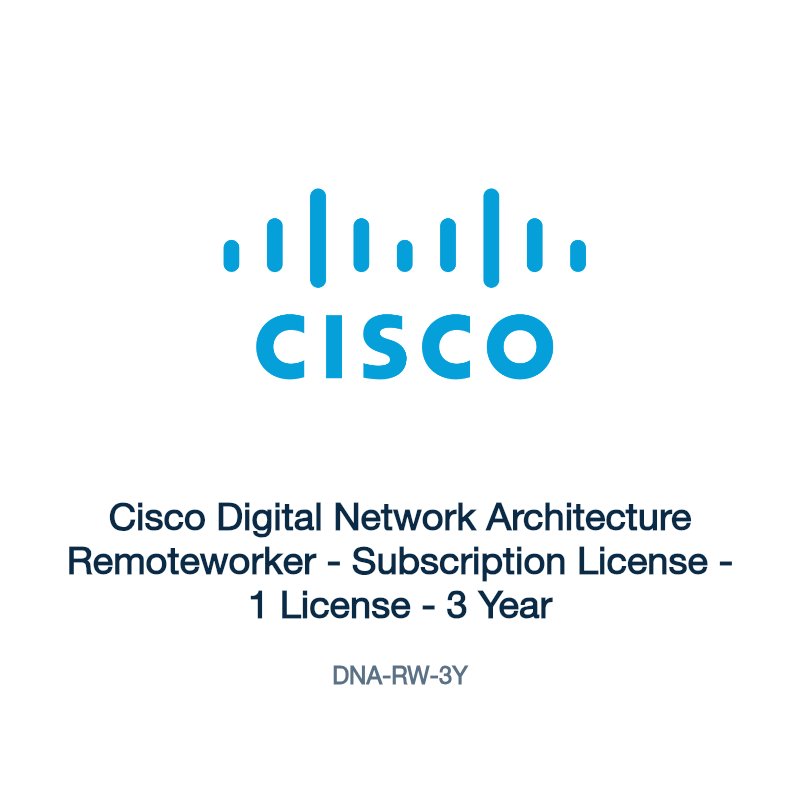 DNA-RW-3Y: Cisco Digital Network Architecture Remoteworker