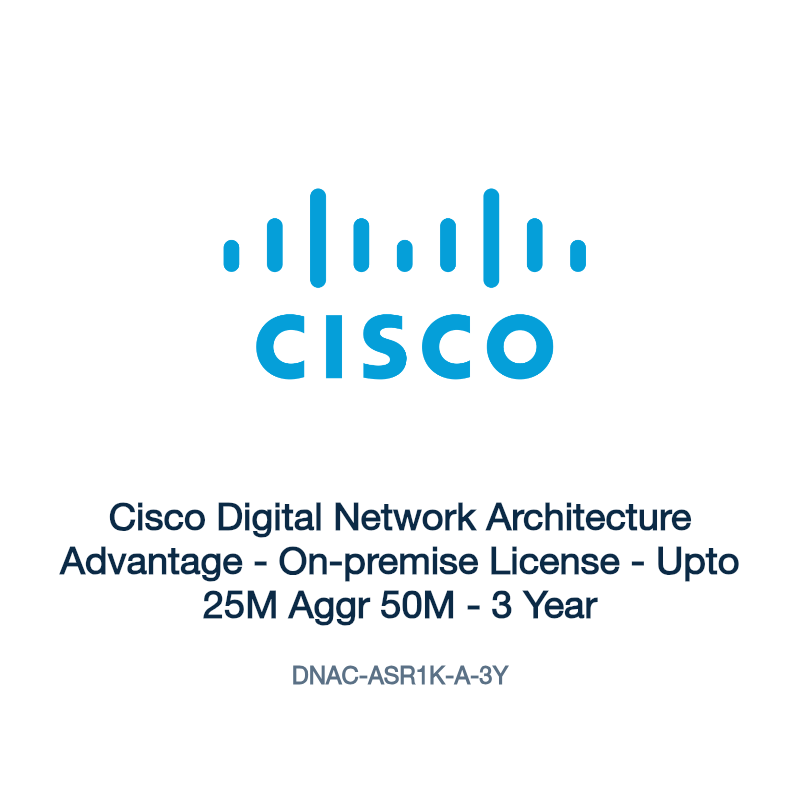 DNAC-ASR1K-A-3Y: Cisco Digital Network Architecture Advantage