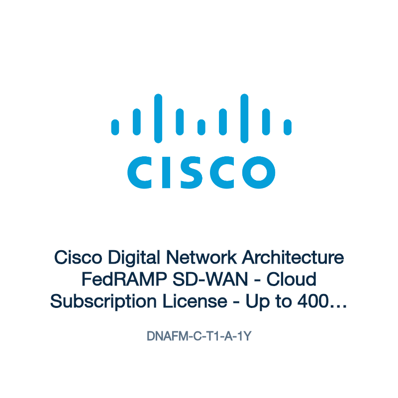 DNAFM-C-T1-A-1Y: Cisco Digital Network Architecture FedRAMP SD-WAN