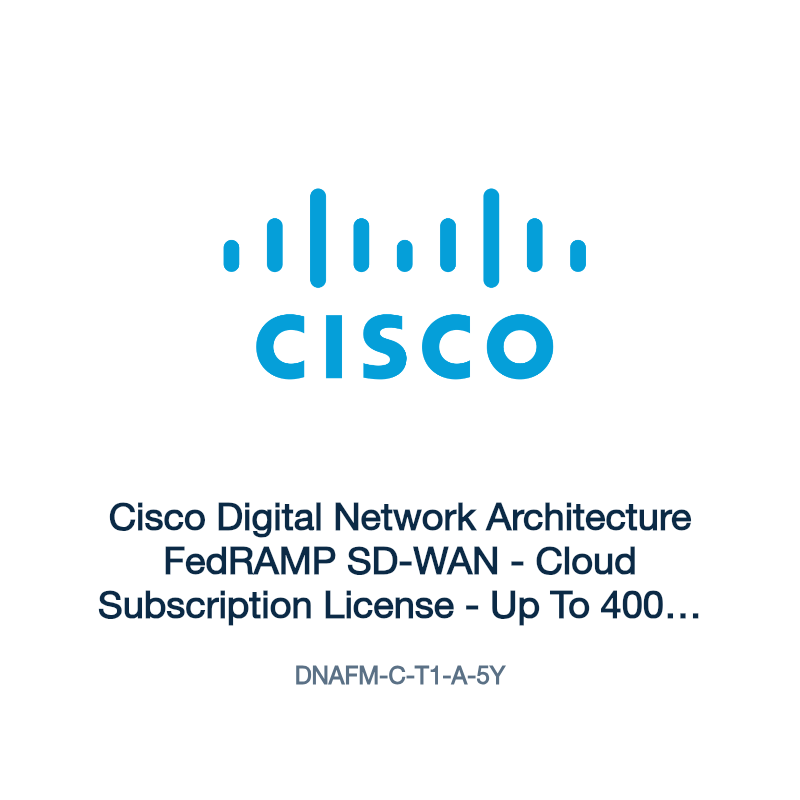 DNAFM-C-T1-A-5Y: Cisco Digital Network Architecture FedRAMP SD-WAN