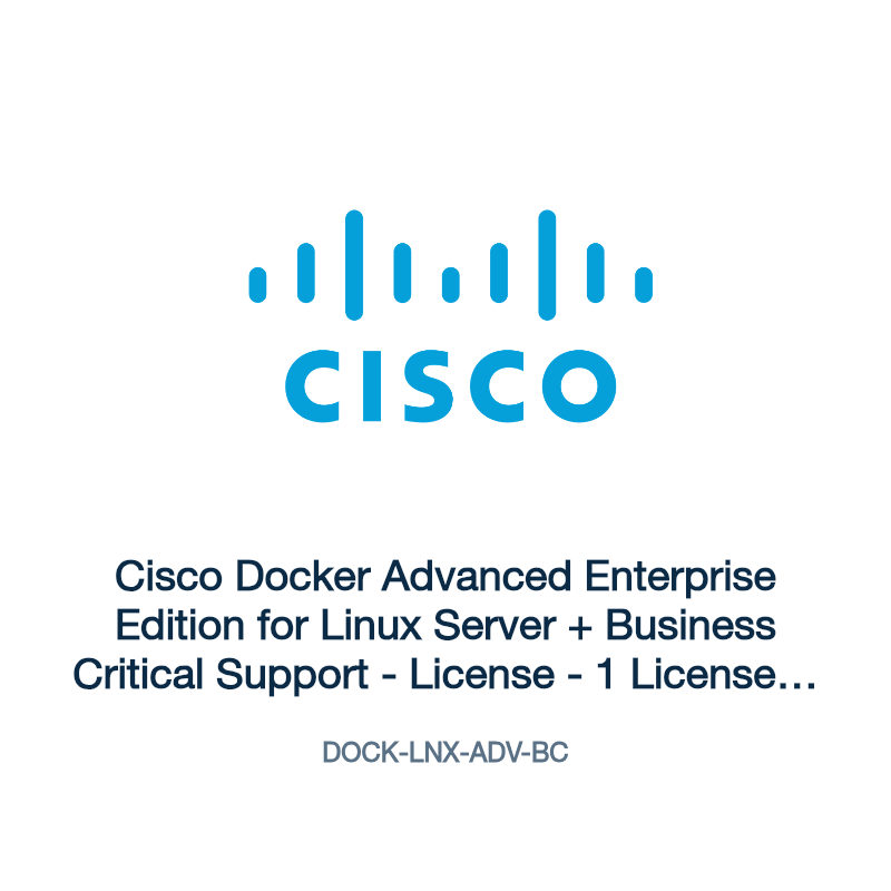 DOCK-LNX-ADV-BC: Cisco Docker Advanced Enterprise Edition for Linux Server + Business
