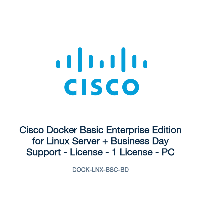 DOCK-LNX-BSC-BD: Cisco Docker Basic Enterprise Edition for Linux Server + Business Day