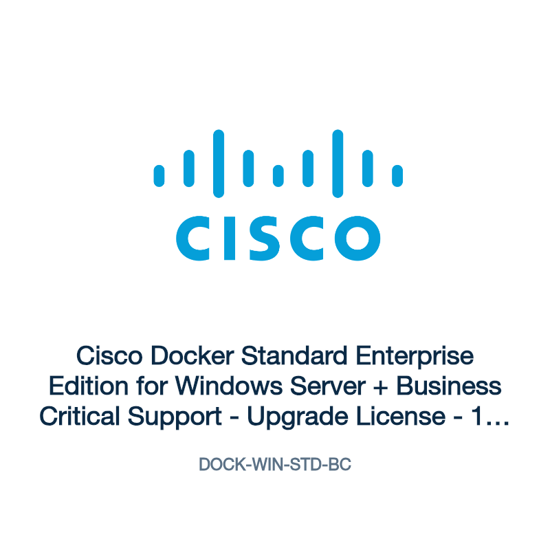 DOCK-WIN-STD-BC: Cisco Docker Standard Enterprise Edition for Windows Server +