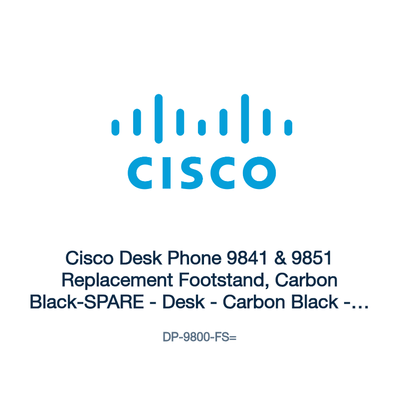 DP-9800-FS=: Cisco Desk Phone 9841 & 9851 Replacement Footstand, Carbon Black-SPARE