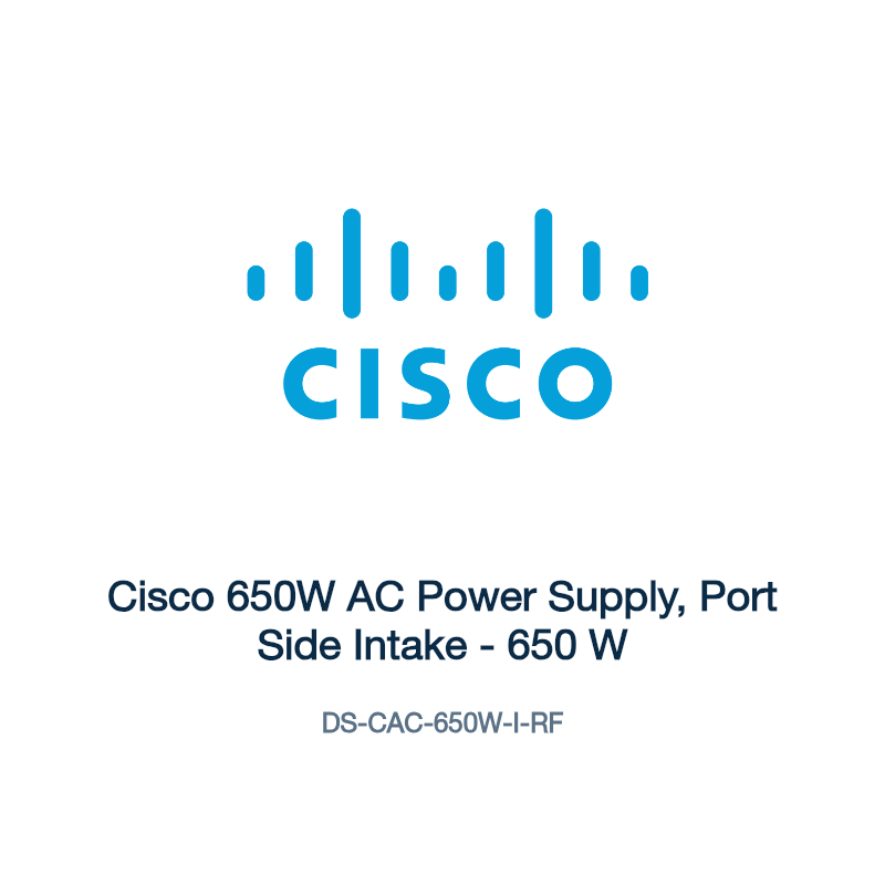 DS-CAC-650W-I-RF: Cisco 650W AC Power Supply, Port Side Intake