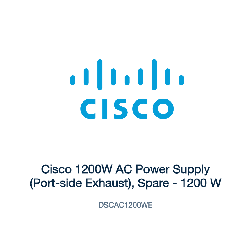 DSCAC1200WE: Cisco 1200W AC Power Supply (Port-side Exhaust), Spare