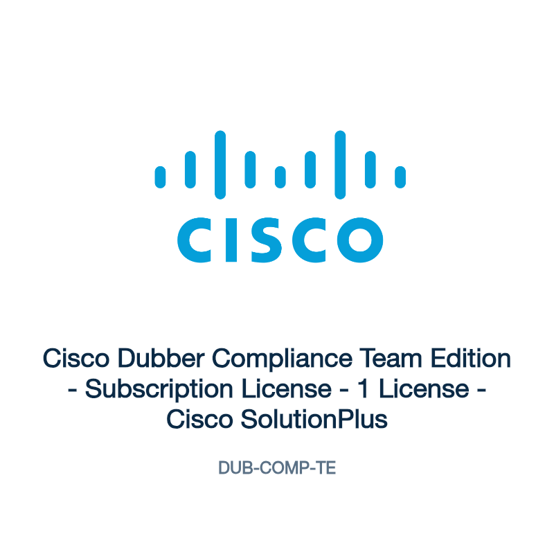 DUB-COMP-TE: Cisco Dubber Compliance Team Edition