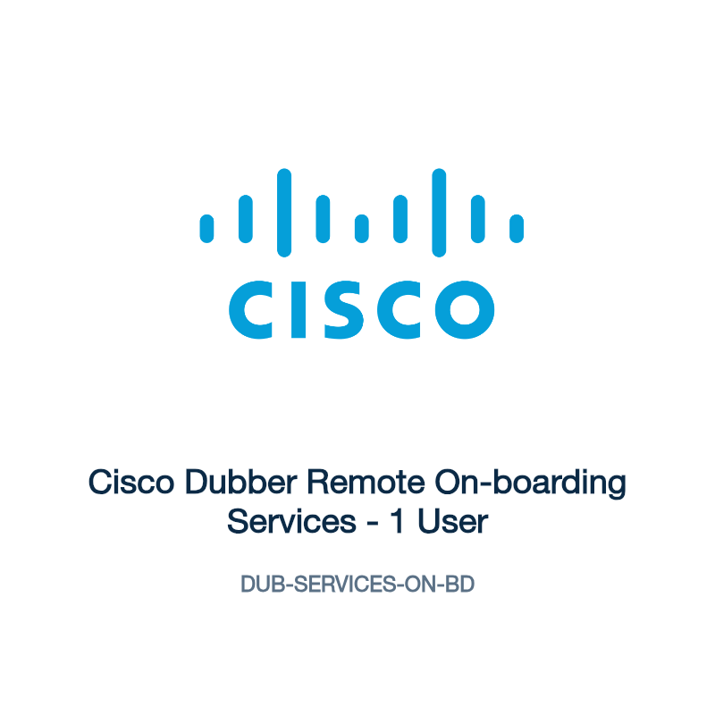 DUB-SERVICES-ON-BD: Cisco Dubber Remote On-boarding Services
