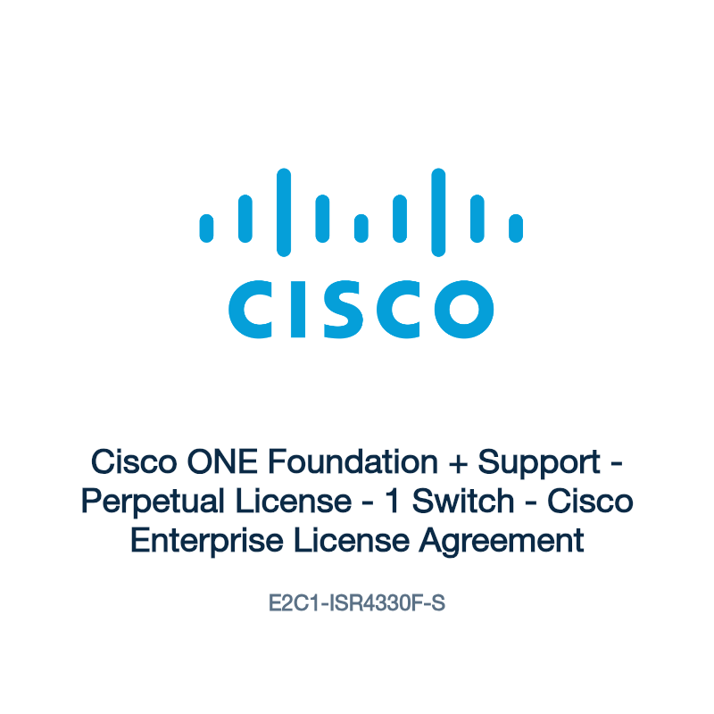 E2C1-ISR4330F-S: Cisco ONE Foundation + Support