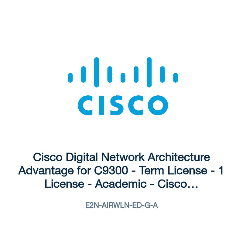 E2N-AIRWLN-ED-G-A: Cisco Digital Network Architecture Advantage for C9300
