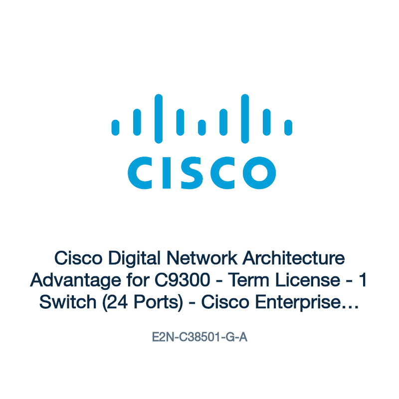 E2N-C38501-G-A: Cisco Digital Network Architecture Advantage for C9300