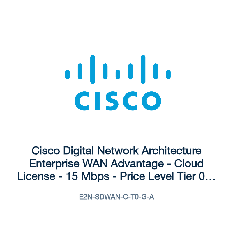 E2N-SDWAN-C-T0-G-A: Cisco Digital Network Architecture Enterprise WAN Advantage