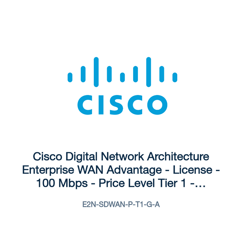 E2N-SDWAN-P-T1-G-A: Cisco Digital Network Architecture Enterprise WAN Advantage