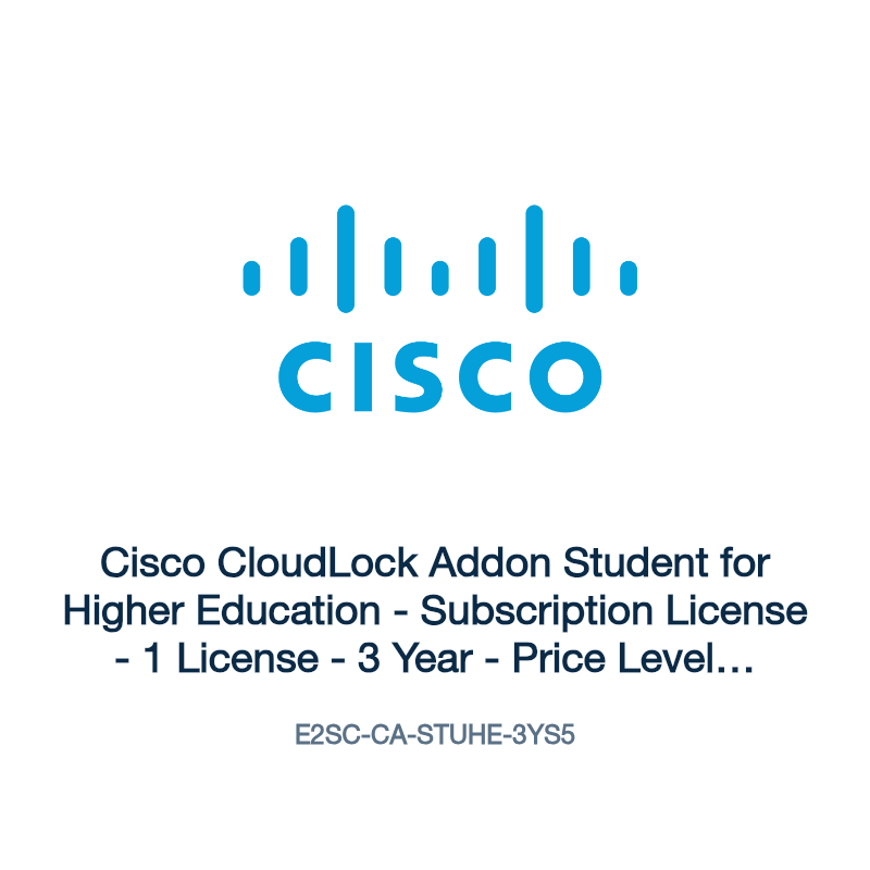E2SC-CA-STUHE-3YS5: Cisco CloudLock Addon Student for Higher Education
