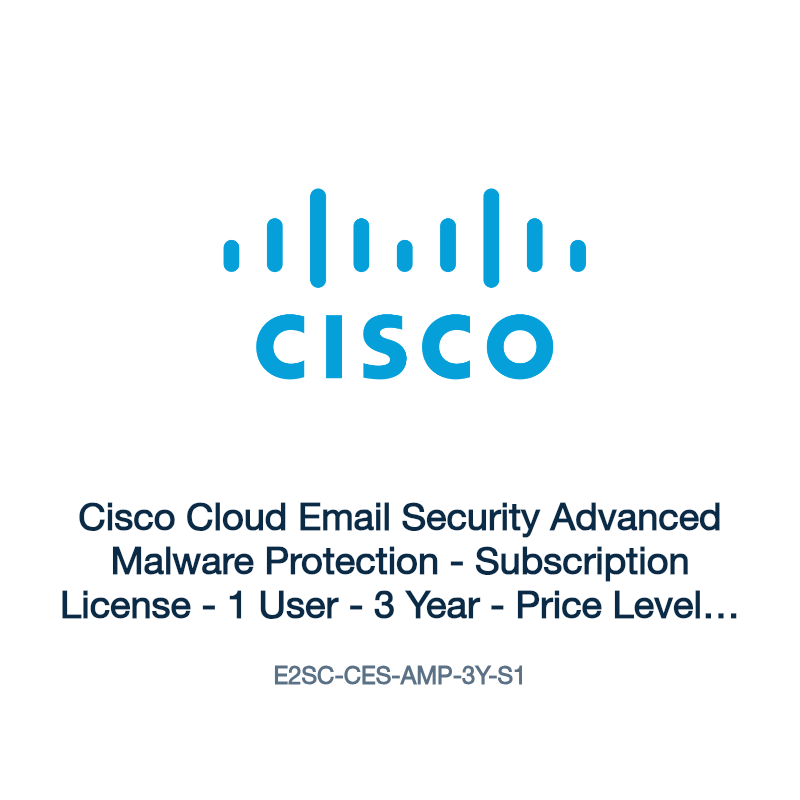 E2SC-CES-AMP-3Y-S1: Cisco Cloud Email Security Advanced Malware Protection