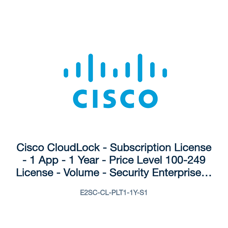 E2SC-CL-PLT1-1Y-S1: Cisco CloudLock - Subscription License - 1 App - 1 Year