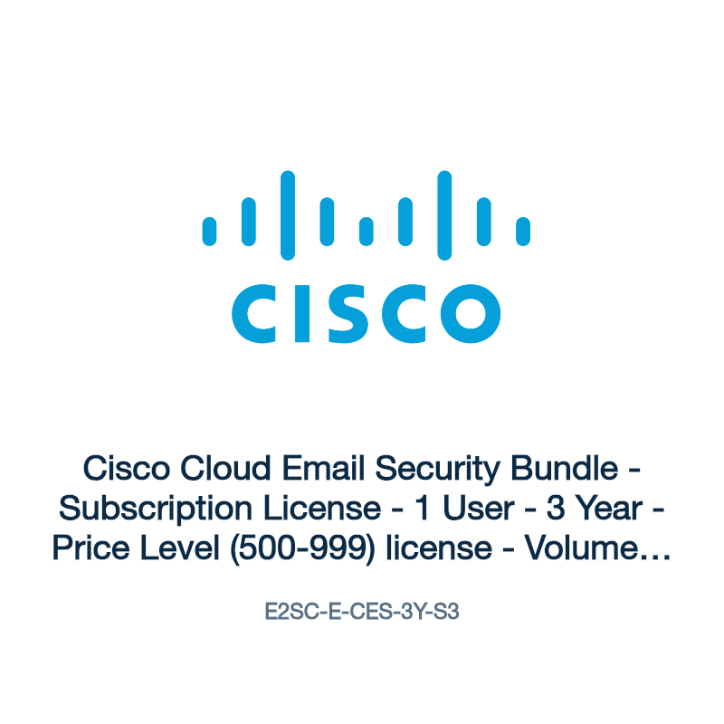 E2SC-E-CES-3Y-S3: Cisco Cloud Email Security Bundle