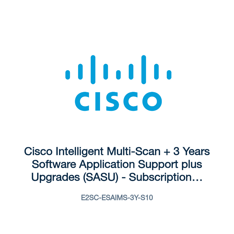 E2SC-ESAIMS-3Y-S10: Cisco Intelligent Multi-Scan + 3 Years Software Application Support