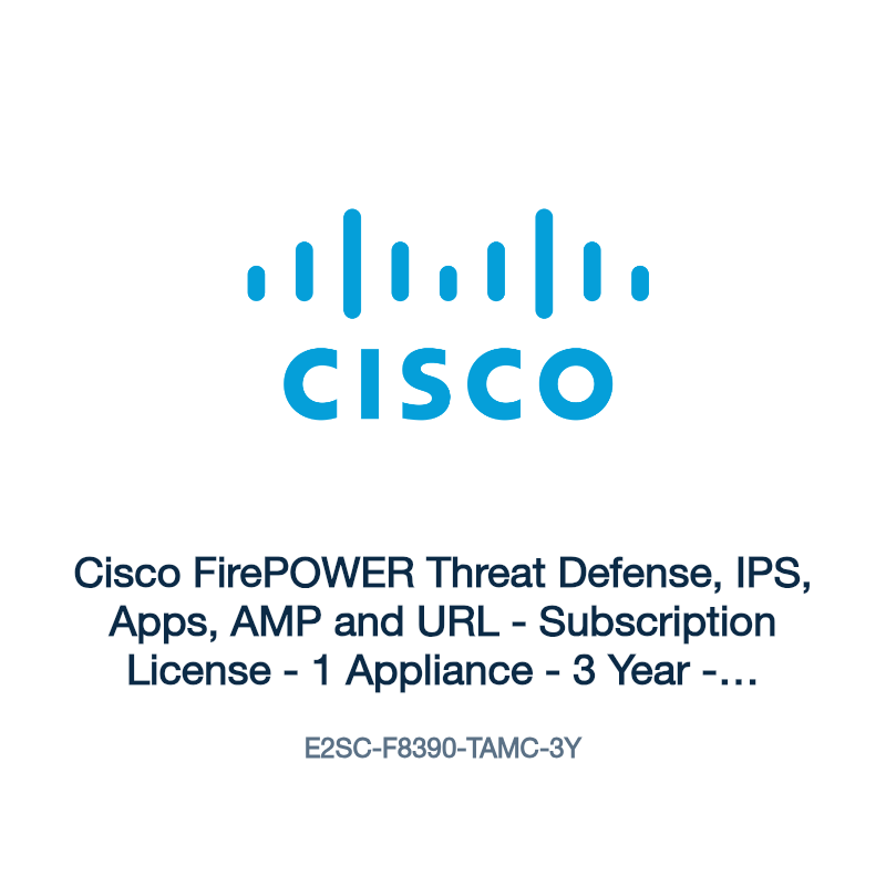 E2SC-F8390-TAMC-3Y: Cisco FirePOWER Threat Defense, IPS, Apps, AMP and URL