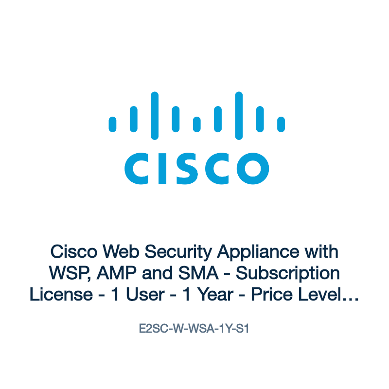 E2SC-W-WSA-1Y-S1: Cisco Web Security Appliance with WSP, AMP and SMA