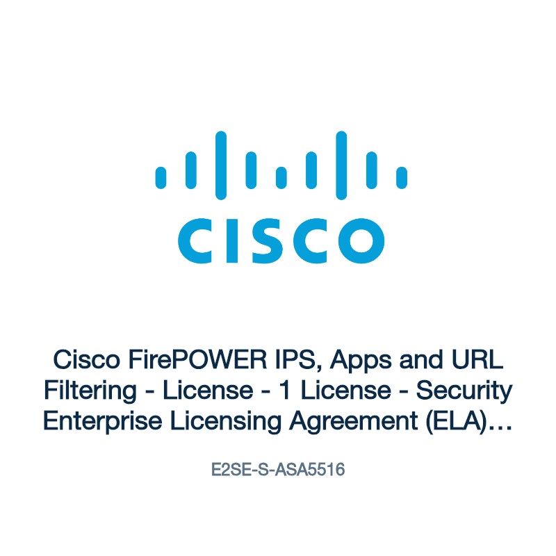E2SE-S-ASA5516: Cisco FirePOWER IPS, Apps and URL Filtering