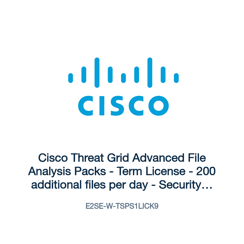 E2SE-W-TSPS1LICK9: Cisco Threat Grid Advanced File Analysis Packs