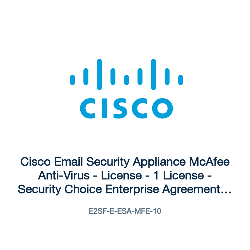 E2SF-E-ESA-MFE-10: Cisco Email Security Appliance McAfee Anti-Virus