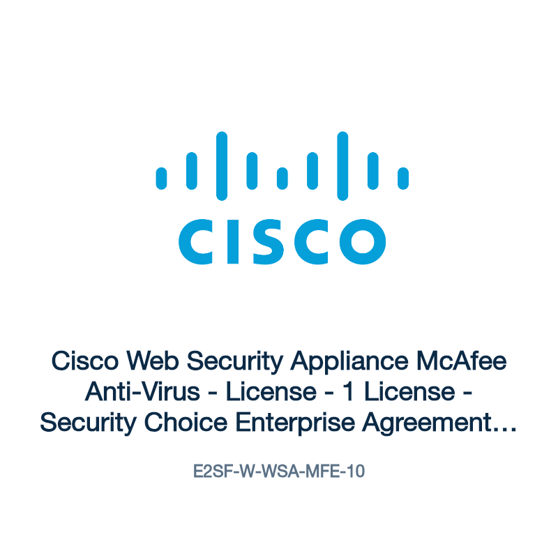 E2SF-W-WSA-MFE-10: Cisco Web Security Appliance McAfee Anti-Virus
