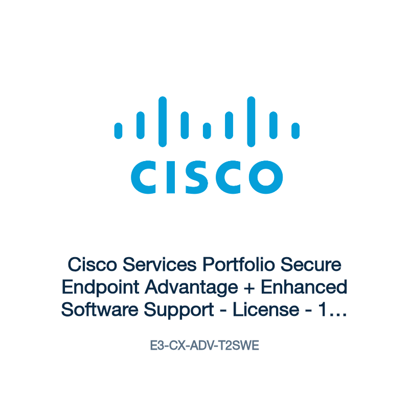 E3-CX-ADV-T2SWE: Cisco Services Portfolio Secure Endpoint Advantage + Enhanced
