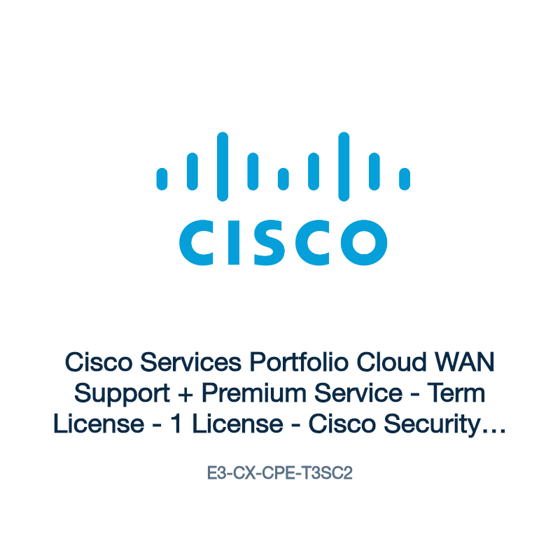 E3-CX-CPE-T3SC2: Cisco Services Portfolio Cloud WAN Support + Premium Service