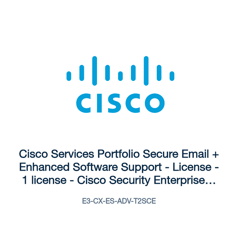 E3-CX-ES-ADV-T2SCE: Cisco Services Portfolio Secure Email + Enhanced Software Support