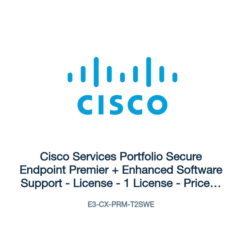 E3-CX-PRM-T2SWE: Cisco Services Portfolio Secure Endpoint Premier + Enhanced Software
