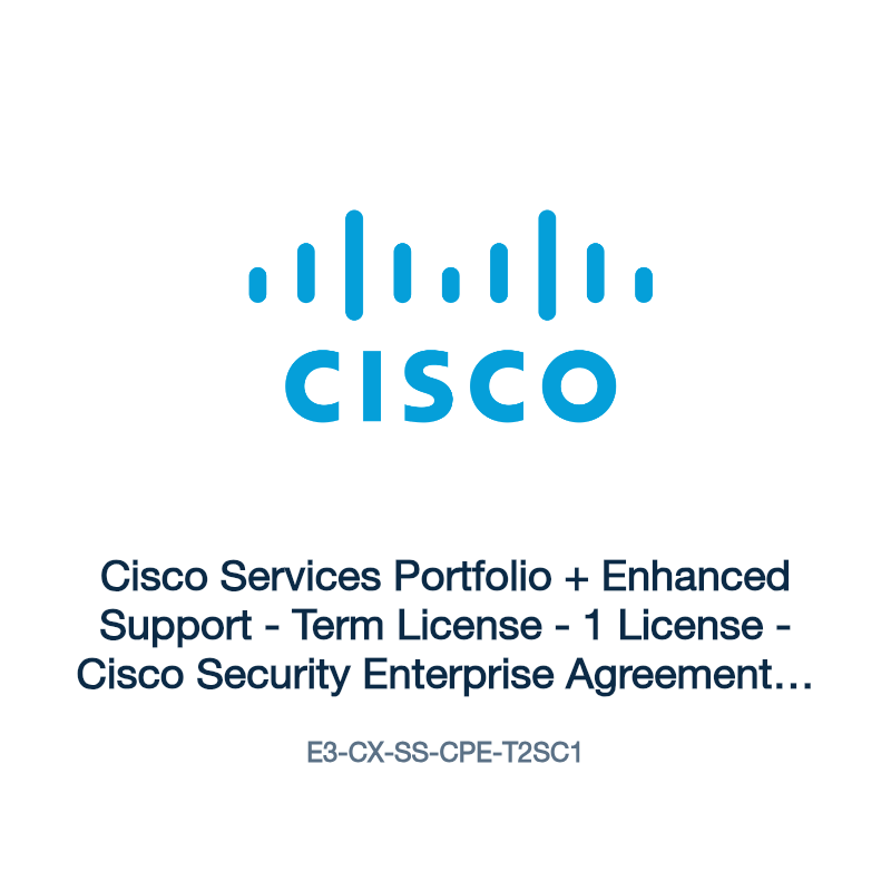 E3-CX-SS-CPE-T2SC1: Cisco Services Portfolio + Enhanced Support
