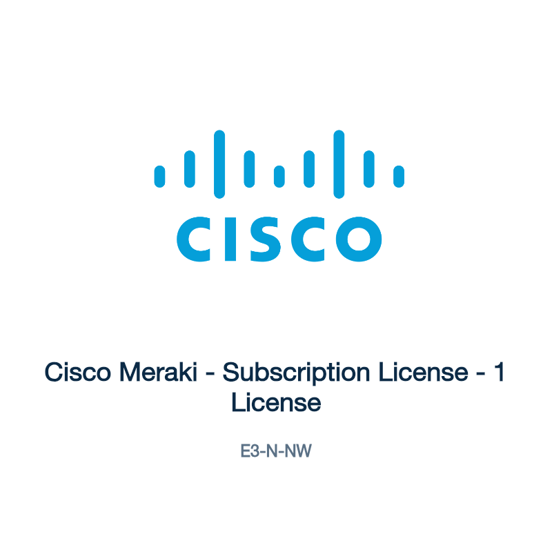 E3-N-NW: Cisco Meraki - Subscription License - 1 License