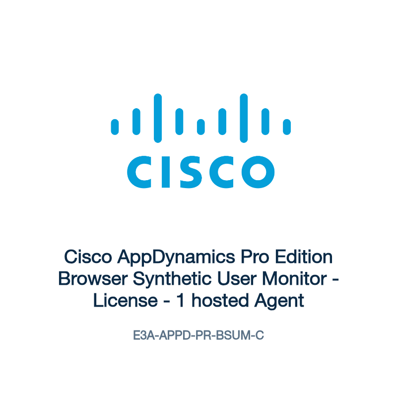 E3A-APPD-PR-BSUM-C: Cisco AppDynamics Pro Edition Browser Synthetic User Monitor