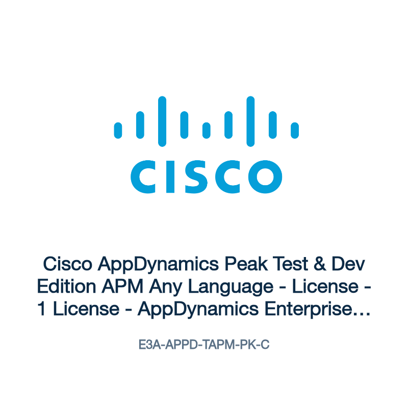E3A-APPD-TAPM-PK-C: Cisco AppDynamics Peak Test & Dev Edition APM Any Language