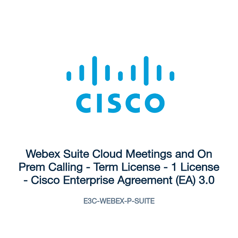 E3C-WEBEX-P-SUITE: Webex Suite Cloud Meetings and On Prem Calling