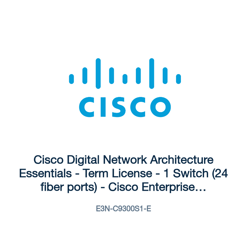 E3N-C9300S1-E: Cisco Digital Network Architecture Essentials